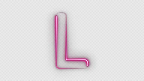 Neon Letter L Stock Footage 254497107