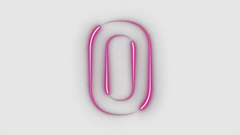 Neon Letter O Stock Footage 254497535