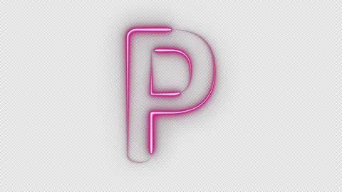 Neon Letter P 動画素材 254497543