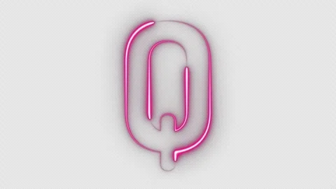 Neon Letter Q Stock Footage 254497387