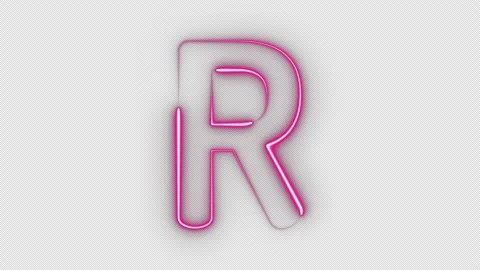 Neon Letter R Stock Footage 254497414