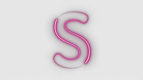 Neon Letter S Stock Footage 254497850