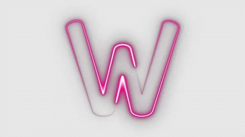Neon Letter W Stock-Footage 254498139