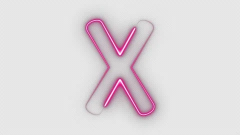 Neon Letter X Stock-Footage 254498170