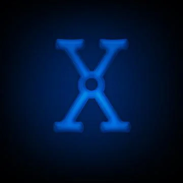 Neon Letter X Stock Illustration