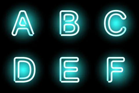 Neon letters Stock-Illustration