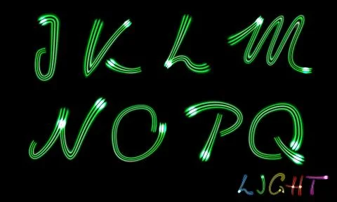 Neon letters Stock Illustration