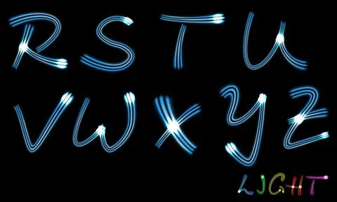 Neon letters Stock Illustration