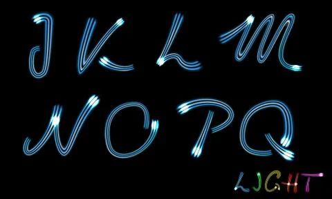 Neon letters Stock Illustration