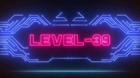 Neon Level 39 Gaming Interface for Shadow Assassin Highlights &amp; Tutorials Stock Footage 327631317