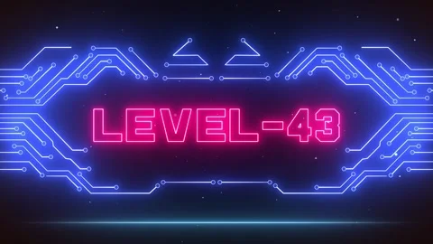 Neon Level 43 Gaming Interface for Dragon Raid &amp; Strategy Streams Stock Footage 327631332
