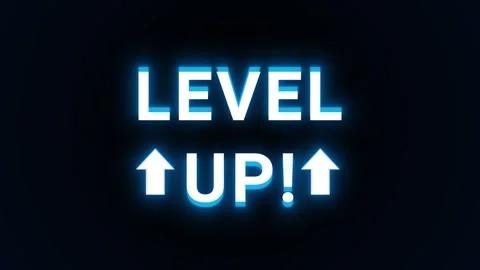 Neon Level Up Background with Up Arrow Next Level Concept 4K Stock Footage 333780766