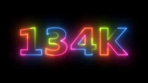 Neon Light 134K Text Animation  Vibrant Fluorescent Signage Dynamic Graphic.. Stock-Footage 330412083
