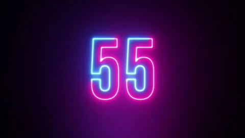 Neon light 60 seconds countdown. Stock Footage 139750977