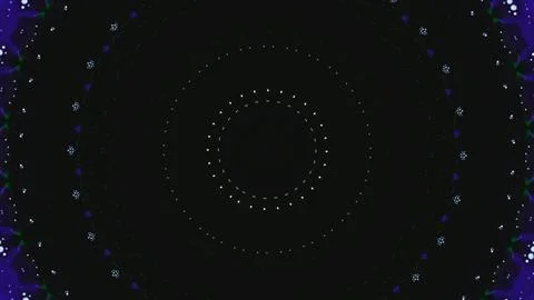 Neon light abstract background dots circle frame Stock Illustration