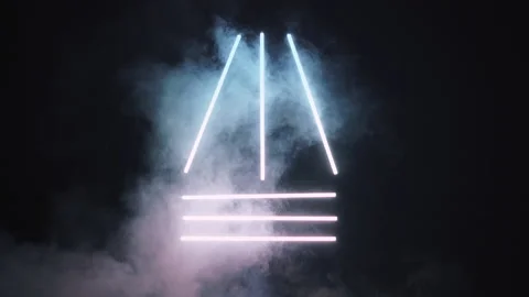 Neon light and smoke background Stock Footage 151958217