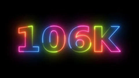 Neon Light Animated Text 106K Digital Render Glow Effect on Black Backgroun.. 库存影片 330418056