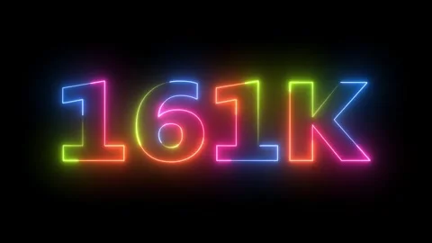 Neon Light Animated Text 161K Motion Graphics Dynamic Multicolor Glow Effec.. Video stock 330413946