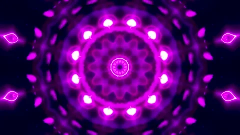 Neon light animation with variation Mandala.Geometry ethnic pattern animation. Stock Footage 170532320