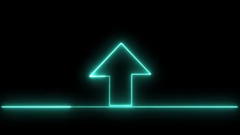 Neon light arrow motion graphic animation Stock Footage 330559050