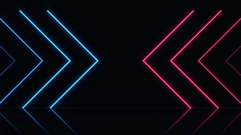 Neon light arrows motion background loop Stock Footage 345694786