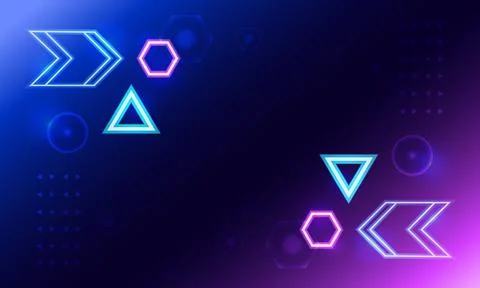 Neon light backdrop template design background Stock Illustration