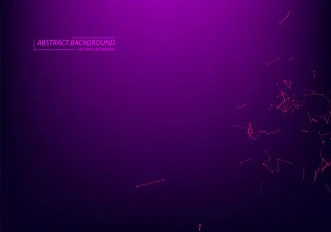 Neon Light background. Abstract 3d Vector futuristic dots and lines. computer Stock Illustration