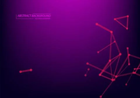 Neon Light background. Molecular structure. Connected lines with dots. Chemis Illustrazione stock