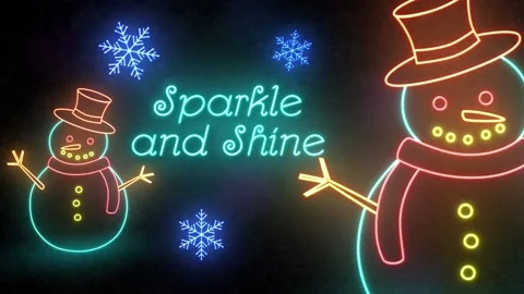 Neon Light Christmas Stockmateriaal After Effects