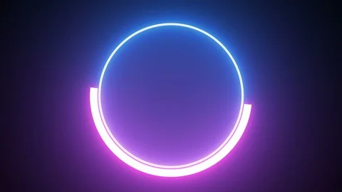 Neon light circle background 10 Stock Footage 121446260
