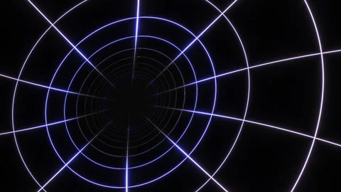 Neon light circle design elements. Stock Footage 334660356