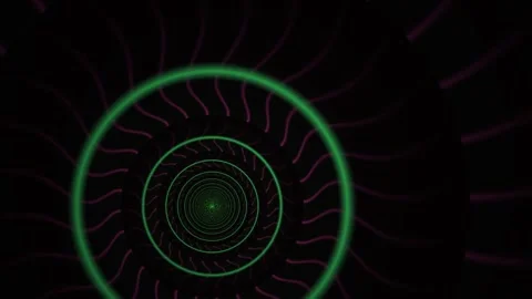 Neon light circle design technology. Stock Footage 340036936