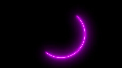Neon light circle frame loading icon background animation in retro style 4k Stock Footage 282589829
