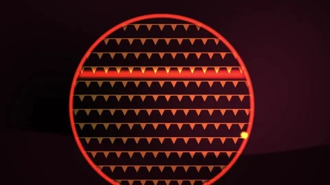 Neon Light Circle Patterns Technology. Stock Footage 340036916