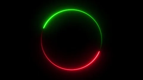 Neon light circle spinning, abstract background. Vídeos de archivo 331897204