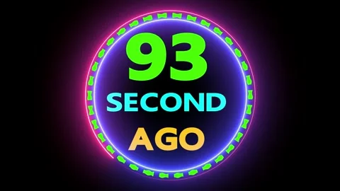 Neon light countdown 93 second ago 動画素材 330760552