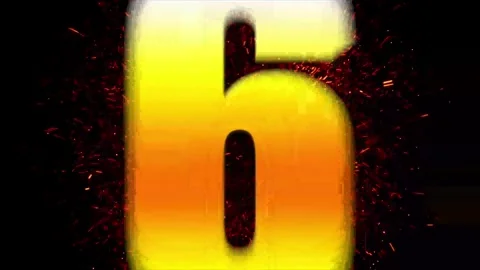 Neon Light Countdown Animation 10 to 0 on fire Background Abstract Video. t.. Stock Footage 246793639