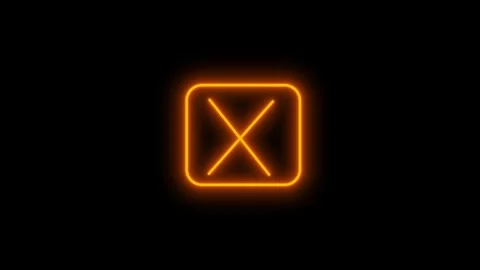 Neon light cross icon animated on a dark background. Stock Footage 260592428