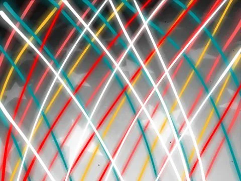 "Neon Light Cross Lines" 写真素材