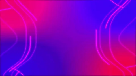 Neon light curve animation with blue purple gradient loop footage Stock Footage 346550113