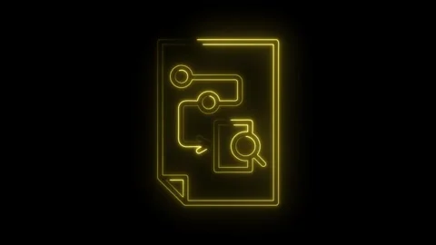 Neon light data analysis and flowchart animation exploring information and .. Stock Footage 312319259