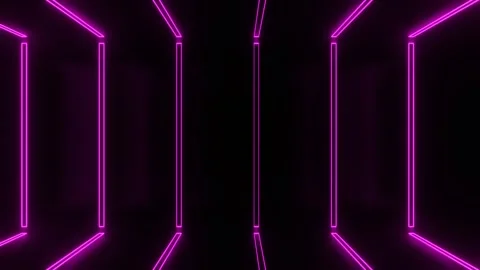 Neon light design abstract animation simple Stock Footage 313601285