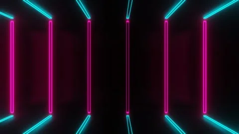 Neon light design abstract animation simple Stock Footage 313601295