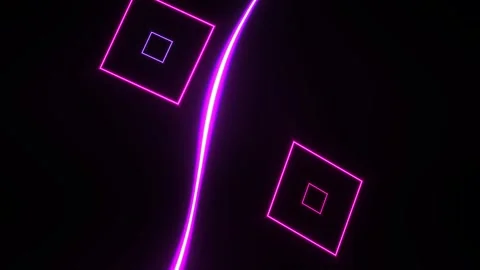 Neon light design elements in black background. Stock Footage 337483036