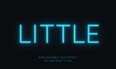 Neon light editable stylish text effect, Realistic 3d blood text effect Stock-Illustration
