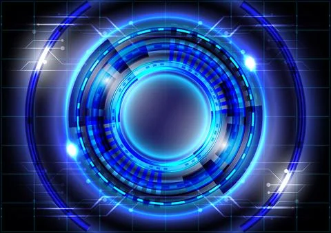 Neon light effect. Abstract hi-tech background. Virtual reality high technolo Illustrazione stock