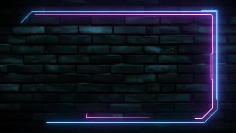 Neon light effect abstract technology green screen background Stock Footage 304266725