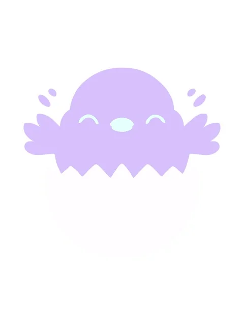Neon light effect animation of baby bird hatching from egg Stock Footage 324413622