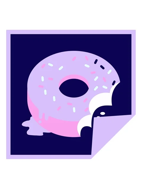 Neon light effect animation of bitten frosted donut graphic vector illustra.. Stock Footage 324375214