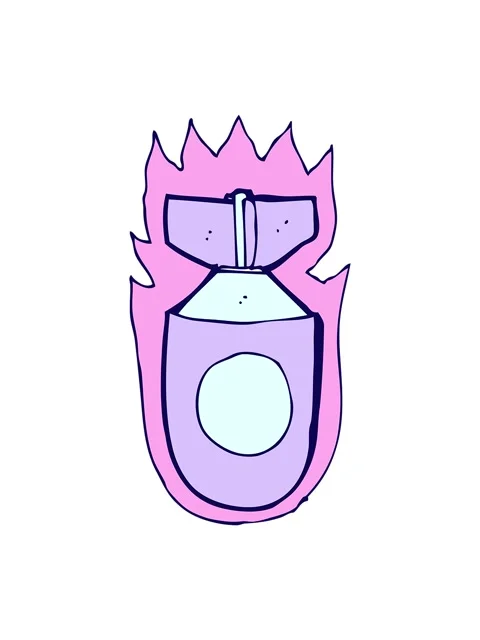 Neon light effect animation of bomb illustration 스톡 동영상 324275826